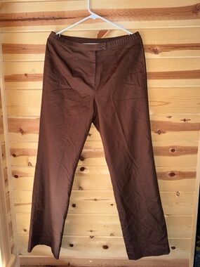 Women's Brown Straight-Leg Trousers